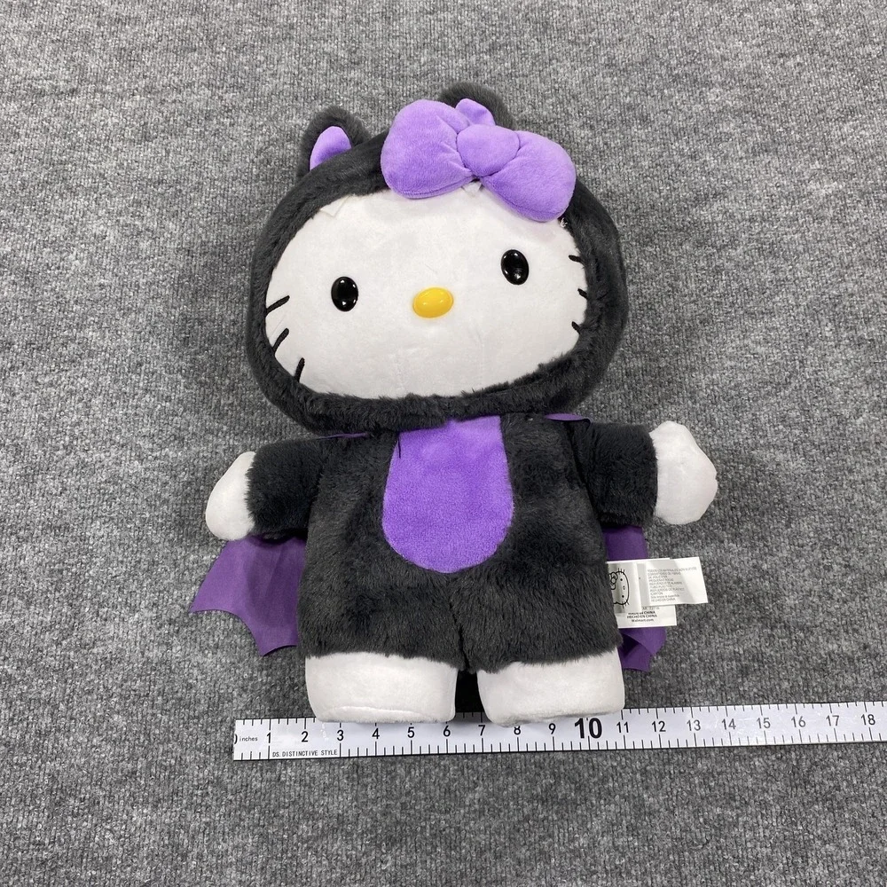 Hello Kitty Vampire‎ Bat Dracula Plush Stuffed Toy Greeter Halloween Purple Bow